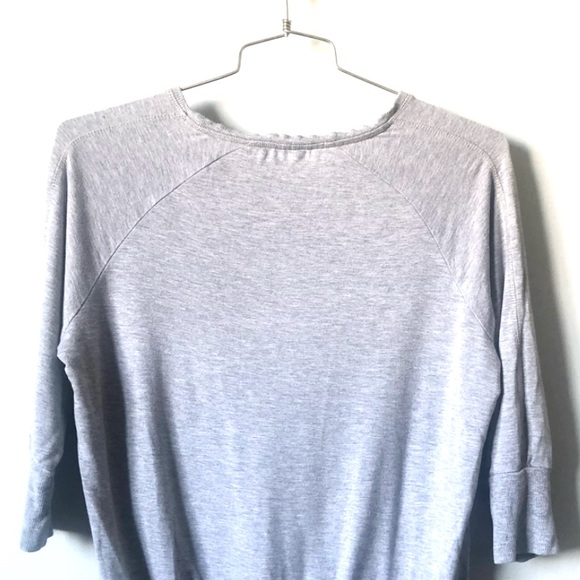 Athleta Gray Peaceful Pullover Round Neck Stretch Jersey Knit Top Size Small - Picture 8 of 12